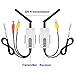 LeeKooLuu RCA Color Video Wireless Transmitter and Receiver for Car/Truck/Van/Pickup/Camper Backup Camera System 12V-24V 2.4GHz for Rear View Camera Monitor System Working on Vehicle of 82ft - 100ft