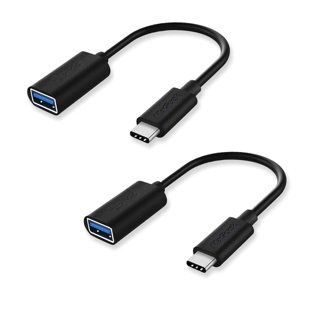 MaGeek USB C to USB 3.0 Adapter, [2 pack] USB-C to USB, Thunderbolt 3 to USB Female OTG Compatible with MacBook Pro 2019/18,MacBook Air 2020,iPad Pro 2020,Galaxy S20+,and More[Black]
