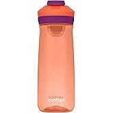 Contigo Kids Casey Water Bottle with Leak-Proof Lid, BPA-Free Plastic, Dishwasher Safe, Coral & Grape, 20 oz (591 mL)