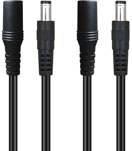 Amazon.com : SIOCEN 2-Pack 6ft DC Extension Cord 5.5mm x 2.1mm