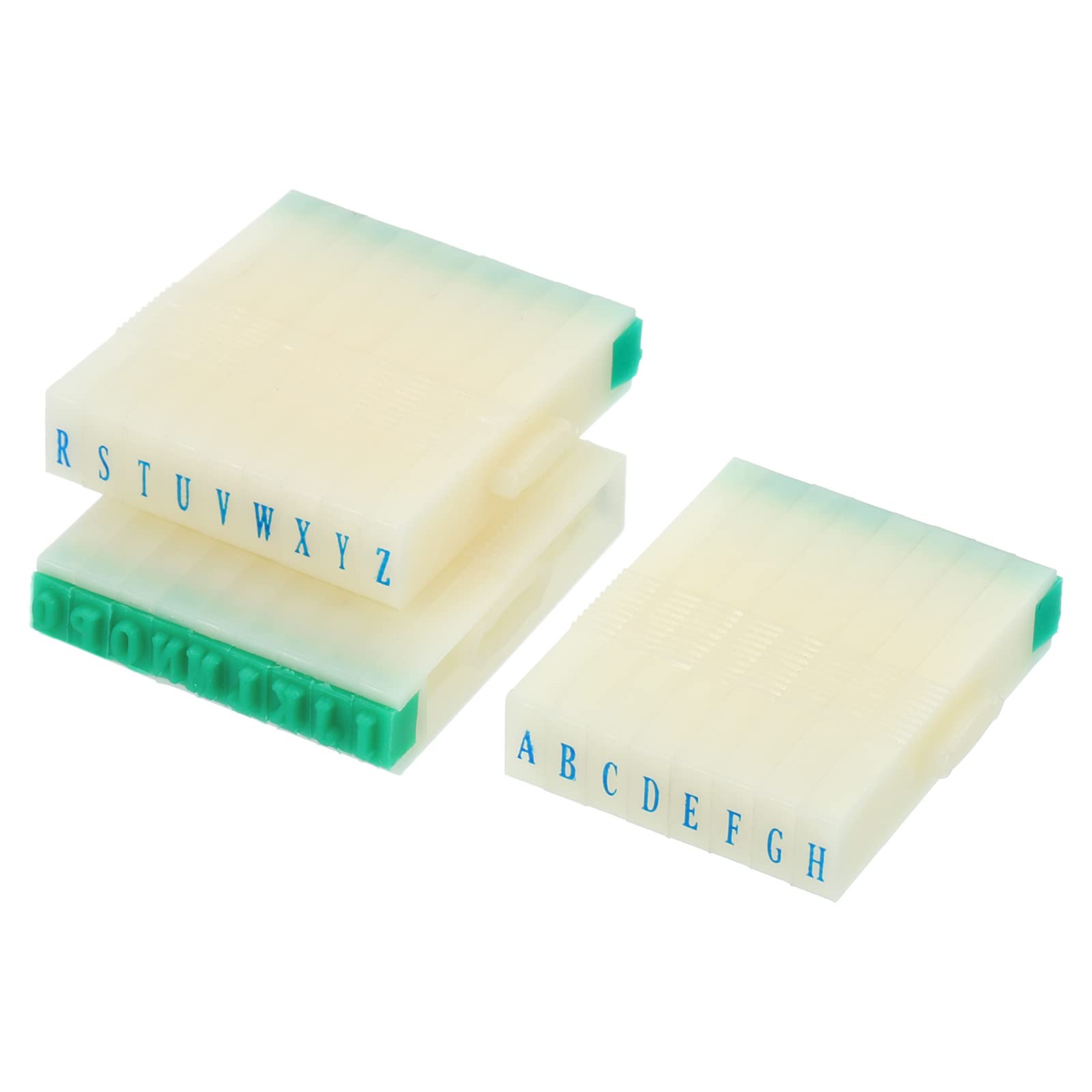 PATIKIL Detachable Letter Stamp, 4mm Plastic 26 Digits Font Size 6 Alphabet A-Z Combination Set for Card Tag Scrapbook Craft Making Teaching