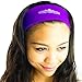 16-in-1 Headband (1-Pack) - 16+ Original Styles Headwear - Sports Band, Bandana, Neck Gaiter, Mask, Helmet Liner (Purple)