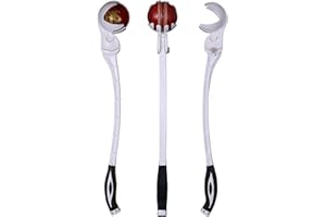 CROMMIE Crompack Side Arm Ball Thrower for Cricket Leather and Tennis Ball ! Adjustable Robo Side Arm with Advanced Finger-Cup Design for Batting Training/Practice (White)