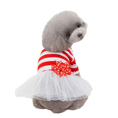 YiiJee Netter Hund Katze Haustier Kleid Bowknot Prinzessin Dress Kleidung Puppy Soft Doggy Kostüm