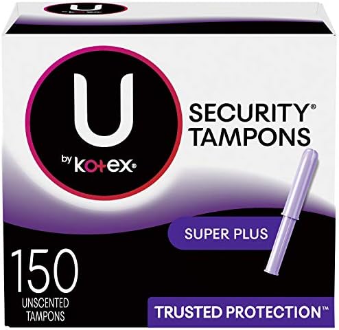 U By Kotex Security Tampons Super Plus Absorbency Unscented 150 Count 3 Packs Of 50 Packaging May Vary