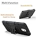 Note 4, Galaxy Note 4 Case, Dual Layers [Combo Holster] Case And Built-In Kickstand Bundled with [ Premium Screen Protector] Hybird Shockproof And Circlemalls Stylus Pen[Black]