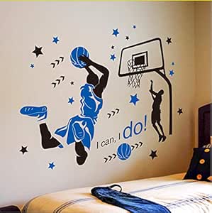 Wuyyii Pegatinas De Pared Estilo Jugador De Baloncesto Calcomanías De