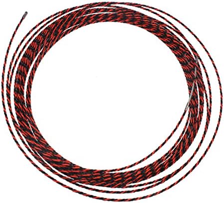 RISHIL WORLD 50M 6mm Spiral Cable Push Puller Fish Tape Reel Conduit Ducting Rodder Pulling Puller