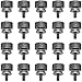 Powlankou 20 Pieces 6#-32 Computer Case Screws, Anodized Aluminum Thumbscrews, Fully Threaded Knurled Thumbscrews, Thumb Screws (Black)