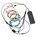 Exlight 3.3 Ft Neon Light El Wire- New Drive Waterproof Electroluminescent Multiple Color-Set of 5 (Blue, Green, Red, Pink, and White)