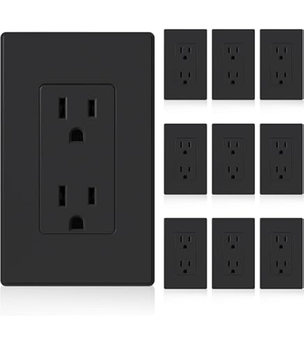 Riteav – nero 1 porte USB a-a 1 Port CAT6 Ethernet piastra da muro
