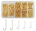 Fly Fishing Hooks Assortment 300pcs Fly Tying Hooks Kit High Carbon Steel Barbed Dry Fly Wet Fly Fishing Jig Hooks
