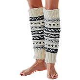 Tibetan Socks Hand Knit Wool Fleece Lined Leg Warmers Boot Toppers