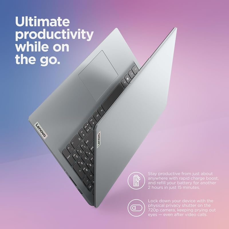 Lenovo IdeaPad 2025 Slim Laptop, 20GB RAM, 1TB Storage (512GB SSD & 500GB External), Dual Core Intel Processor, 15.6 Inch Anti-Glare Display, WiFi 6, HD Webcam, Long Battery, Office 365, Win 11