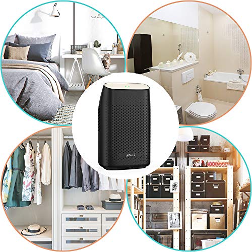 Afloia Electric Dehumidifier for Home Bathroom 2000ML(68 oz),Portable Dehumidifiers for Home 2201 Cubic Feet Space,Quiet Auto-Off Dehumidifiers for Bathroom Kitchen Bedroom Bedroom Closet (Black)