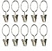 Umbra Clip Rings for Curtain Panels, Small, Nickel, Set of 10