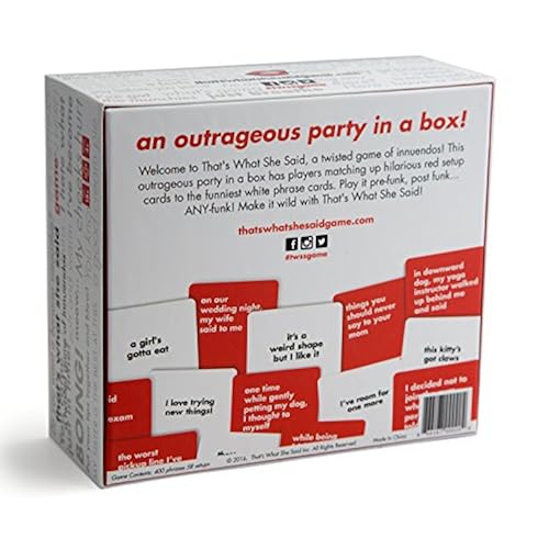 That's What She Said - The Party Game of Twisted Innuendos collection of cool unique weird amazon gift items