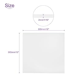 DMiotech 12 x 12 x 1/16 Inch Plastic UHMW
