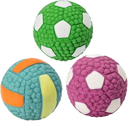 Amazon 犬ボール 犬おもちゃ 噛むおもちゃ 音の出る ボールおもちゃ 歯磨き 超小型犬 小型犬 中型犬に適用 天然ゴム 中綿入り インタラクティブ 耐久性 ストレス解消 運動不足 3個セット Nother ボール 通販