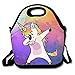 Hip Hop Unicorn Rainbow Lunch Tote Bag Bags Awesome Lunch Handbag Lunchbox Box For School Work Outdoor