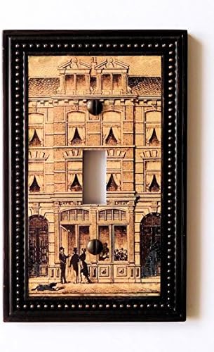 Cafe Society Light Switch Cover in Brushed Silver