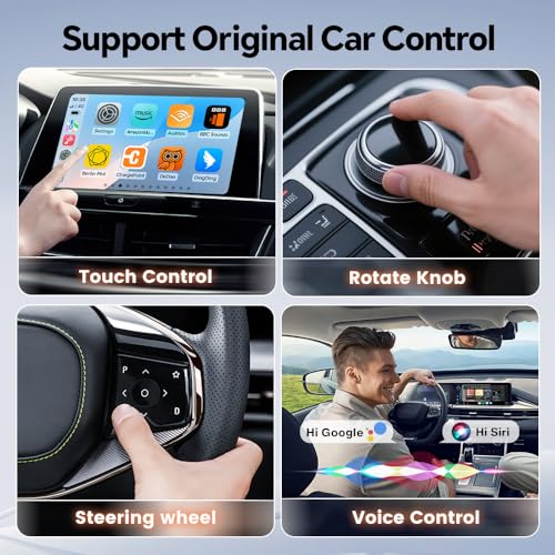 Carlinkit Mini Ultra 3 Wireless CarPlay Adapter, Wireless Android Auto Adapter, Convert OEM Wired to Wirelesss Dongle, USB-A/C Plug & Play, Auto-Connect, OTA Upgrade, Orange