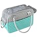 MG Collection 2-Tone Quilted Soft-Sided Dog & Pet Carrier Handbag Tote with Mesh Top Panel, Turquoise