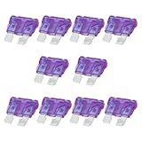 Car Blade Fuse 3A 3AMP Auto Fuses Caravan Purple 10 Pcs