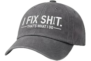 I Fix Shit Trucker Hat - Funny Embroidered Handyman Cap Gifts for Men Dad Husband Mesh Back Baseball Hats