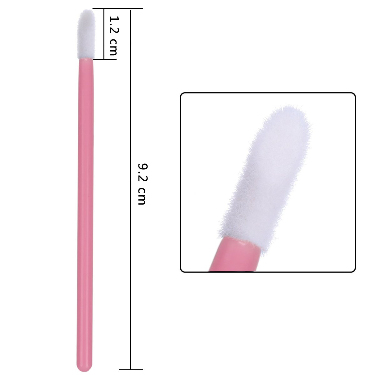 AKStore 100 Pcs Disposable Lip Brushes Make Up Brush Lipstick Lip Gloss Wands Applicator Tool Makeup Beauty Tool Kits (Pink): Beauty