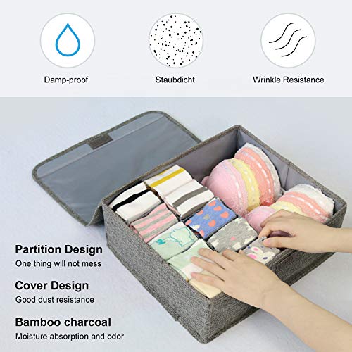 LEEFE-Drawer-Organizer-with-Lids-2-Pack-Foldable-Divider-Organizers-Closet-Underwear-Storage-Box-for-Sortin-Socks-Bra-Scarves-and-Lingerie-in-Wardrobe-or-Under-Bed-Breathable-Washable-Linen-Fabric
