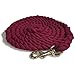 Intrepid International Heavy Duty Cotton Lead Rope with Brass Snap, Burgundy, 10-Feetthumb 1