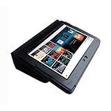 Sony Tablet S S1 SGPT111US/S & SGPT112US/S Wi-Fi Tablet 16GB/32GB Custom Fit Portfolio Leather Case Cover with Built In Stand- Black