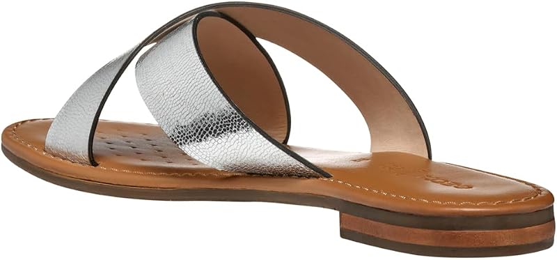D SOZY S H, Sandalo Scorrevole Donna, Silver, 39 EU