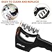 Knife Sharpener EZILIF Kitchen Knife Sharpener Kit with 3-Stage for Repair Restore and Polish Knives Blades with 1 More Spare Replace Sharpeners Included