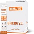 TRULABS Energy + Focus Orange Pineapple 20ct. Sugar-Free Energy Drink Packets. Each Serving Contains 300 mg Caffeine from Guarana Extract, Plus Amino Acids and Antioxidants
