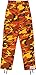 Mens Orange Camouflage Tactical BDU Pants Military Cargo Fatigues Camo Fashion Trousers - S (30