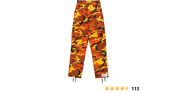 Amazon.com: Army Universe Naranja Camo Cargo BDU Pantalones Cazadores  Camuflaje Táctico Fatigues Pin : Ropa, Zapatos y Joyería