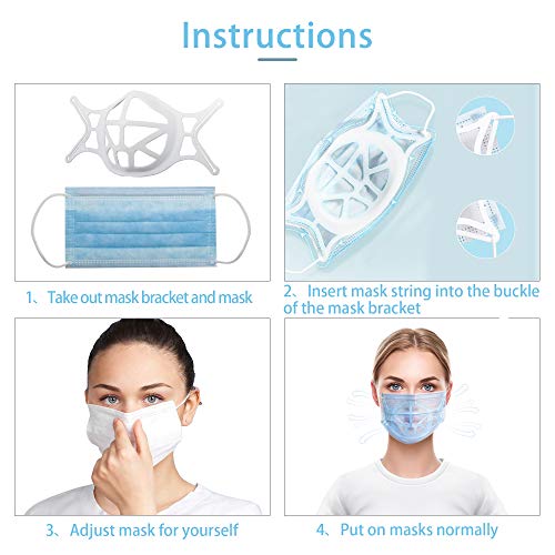 3D Face Mask Bracket 10PCS 3D Silicone Mask Bracket Breathe Cup for