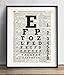 Eye Chart Vintage Dictionary Art Print, Antique Wall Art Home Decor, Modern Boho Poster, Farmhouse Decoration Living Room Bedroom Office 8x10 Inches, Ready To Frame