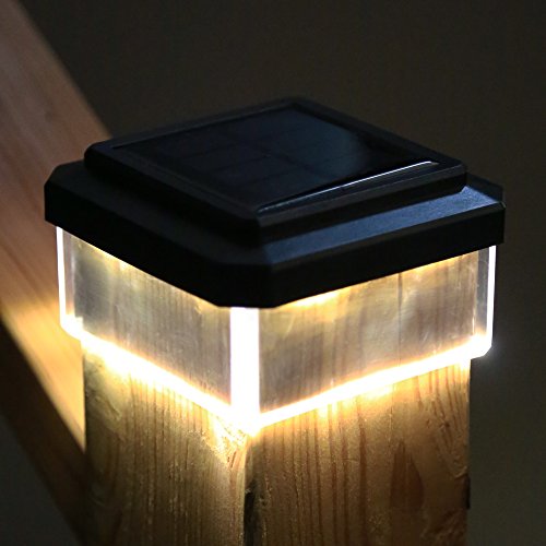 Davinci Solar Post Lights with Clear Lens Outdoor Post Cap Light for