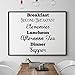 Breakfast, Second Breakfast, Elevensies, Luncheon, Afternoon Tea, Dinner, Supper - Lord of the Rings Wall Decal Vinyl - Lord of the Rings Inspired - Wall Decal - Color Black (22 W