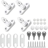 Aongray 4pk Zinc Sash Jammer Locks for uPVC Windows Doors Home Security White view 7