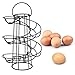 Vencer Deluxe Modern Spiraling Design Metal Freestanding Egg Skelter/Dispenser Rack (Black) VKO-001