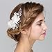 FAYBOX Handmade Bridal Silk Flower Hair Clips With Beads and Simulated Pearl Wedding Bridesmaid Accessories