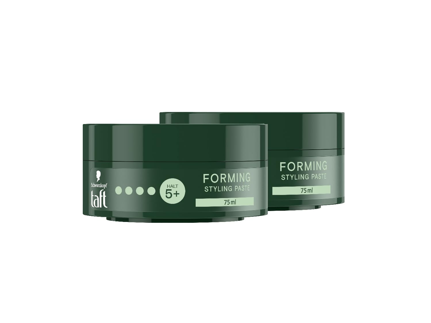 Schwarzkopf TAFTPaste Forming (2 x 75 ml), Hair Styling Paste for Unfinished Looks, Gentle on Hair and Scalp, Vegan Styling Paste