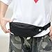 GoFar Fanny Pack, Slim Water Resistant Waist Bag Hip Purse for Men Women Outdoors Running Hiking Carrying Phone Money & Everyday Essentials (Black, Small)