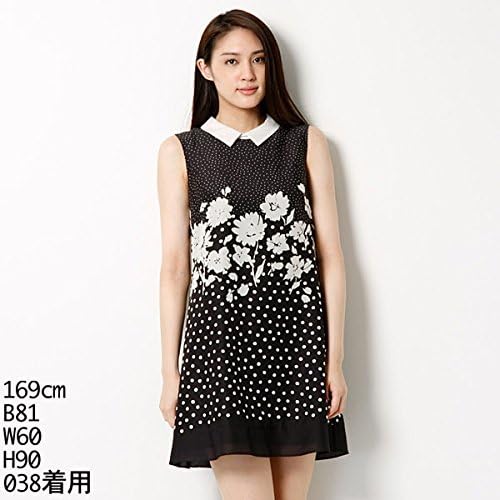 Amazon Co Jp レッセパッセ Laisse Passe ワンピース パネルフラワードットプリントワンピース 05クロ 36 服 ファッション小物