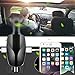 JINPUS Car Charger Adapter Dual USB Port, Air Purifier for Car -Edge Holes Release Anions, Middle Holes Can Add Essential Oil (Not Included) to as Aroma Diffuser, Remove Bad Smell and Odors (Black)