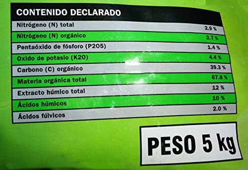 Abono ecológico orgánico con acidos humicos para 25 Metros ...